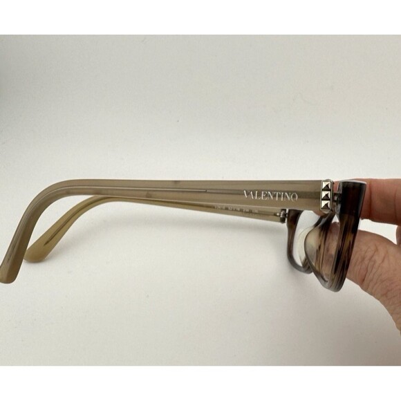 Valentino V2618 236 (Brown Stripe) glasses Women's 52/16/135 FRAMES ONLY - Picture 5 of 9